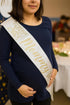 Twinkle Little Star Baby Shower Sash Banner for Mommy to Be White & Gold with Rhinestone Pin...