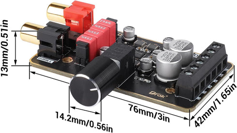 DROK 12V Amplifier Board, 15W+15W 2.0 Dual Channel Audio Amplifier Board PAM8620 DC 8-26V 24V Digital Stereo Amp Module Class D Mini Power Amplify...