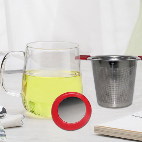 18/8 Stainless Steel Tea Infuser with Large Capacity & Perfect Size Double Handles, SourceTon Loose Leaf Tea Mesh Strainer for Hanging on Teapots,...