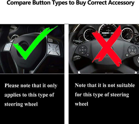 Steering Wheel Button Trim Cover Stickers Inner Car Decoration Fit for Mercedes Benz E C G Class W204 2012-2016 Interior Accessories Silver - 12Pc...