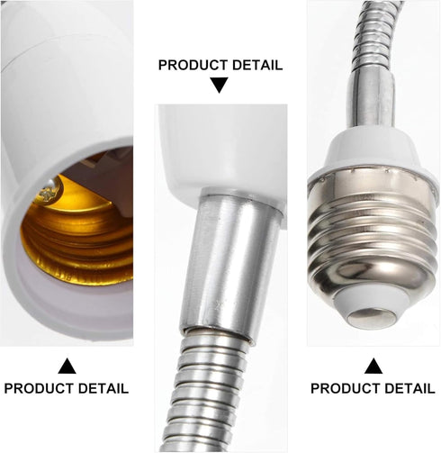 E27 Flexible Light Bulb Lamp Socket Adapter Extender/Adjustable Edison Bulb Socket Extension for Home Light Fixtures/LED Grow Light Socket Stand e...
