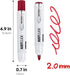 carrotez Retractable Dry Erase Markers, Low Odor Whiteboard Markers, Bullet Tip, Thick Barrel, 12 Count, Red...