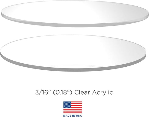 Cake Decorating Acrylic Disk For Buttercream Icing Set of 2-3/16" Thickness (8.50" Set of 2)...