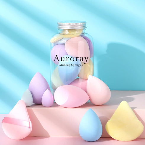 14 Pcs Makeup Sponge Set,Beauty Sponges Blender with 4 Pcs Powder Puff and 4 Pcs Mini Make up Sponges Birthday Gift,Mother's Day Gift for Women Li...
