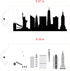 New York City Detailed Skyline Cake Stencil Side C1000 by Designer Stencils...
