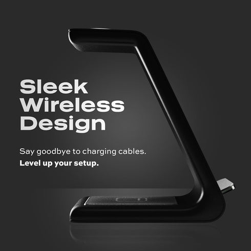 STATIK 10W Wireless Charging Station for Apple Devices, iPhone, AirPods and Apple Watch Charger Stand, 3 in 1 Charging Station Apple, Sleek Wirele...