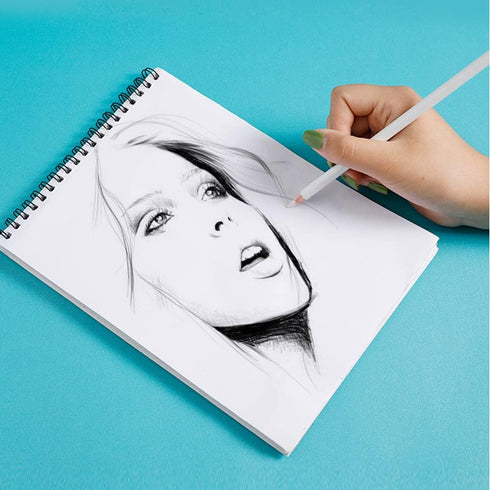 Eraser Pencils Set for Artists, Wooden Sketch Eraser Pen for Charcoal Drawings, Professional Highlight Painting Eraser for Sketching, Revise Erasi...