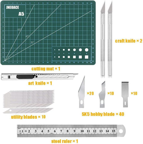 Jneoace Exacto Knife Precision Carving Craft Hobby Knife Kit with 40 PCS Exacto Blades for DIY Art Work Cutting, Hobby, Scrapbooking, Stencil...