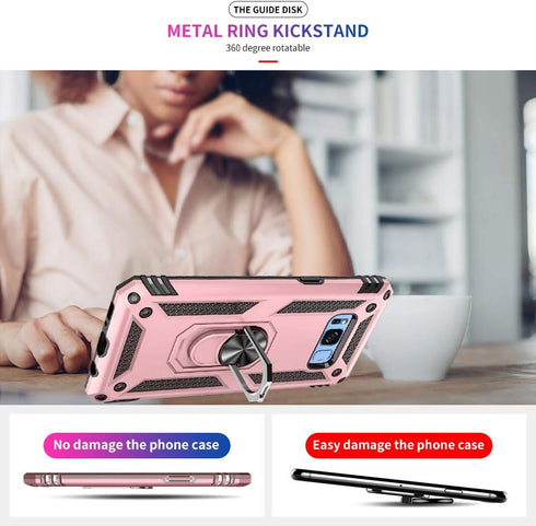 Yiakeng Samsung Galaxy S8 Case, Samsung S8 Phone Case, Military Grade Protective Cases with Ring for Samsung Galaxy S8 (Rose Gold)...