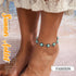 Nicute Boho Turquoise Anklet Silver Vintage Ankle Summer Beach Adjustable Foot Jewelry for Women...