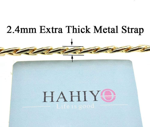 HAHIYO Purse Chain Strap Length 47.2" SPOT-ON Gold for Shoulder Cross Body Sling Purse Handbag Clutch Bag Replacement Strap Comfortable Flat 0.4" ...