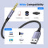 MOSWAG USB to 3.5mm, USB to Audio Jack Adapter with Microphone, USB Male to 3.5mm Male AUX Stereo Audio Converter, Nylon Braided Headphone Jack to...