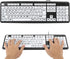 Elderly Keyboard, 104 Keys QWERTY Layout Keyboard Large Font Print USB Wired Keyboard Standard Full Size Computer Keyboard for Old People(1.35M Ca...