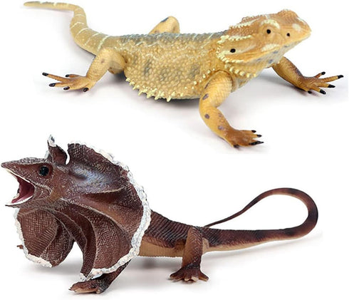 Realistic Lizard Animal Model Toys 2 Pcs Simulated Lizard Reptile Figurine Collection Playset Science Educational Props...