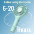 Ambandier Portable Handheld Fan, 3 Speeds Mini Portable Fan, Powerful Wind Hand Fan with Large Battery, Battery Operated Small Personal Fan for In...