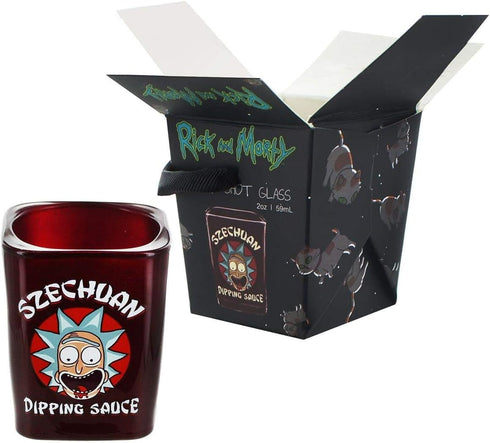 Rick and Morty Szechuan Dipping Sauce Shot Glass - Novelty Collectible Drinking Glasses - Perfect for Birthdays, Holidays, House Warming Parties...