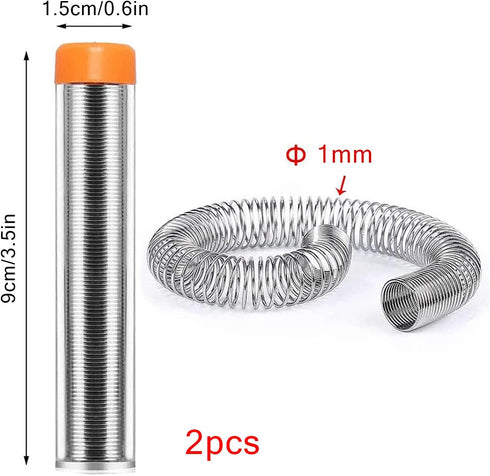 2Pcs Solder Wire,1mm Diameter Rosin Core Solder for Electronic Electrical Soldering Components Repair(Net 20g)...
