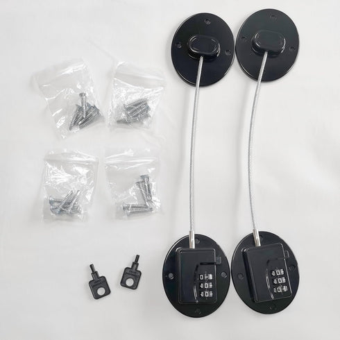 Fridge Lock AOSITE Refrigerator Lock Combination Black Combo Fridge Locks with Code for Adults 2 Pcs Refrigerator Lock for Children Adhesive Freez...