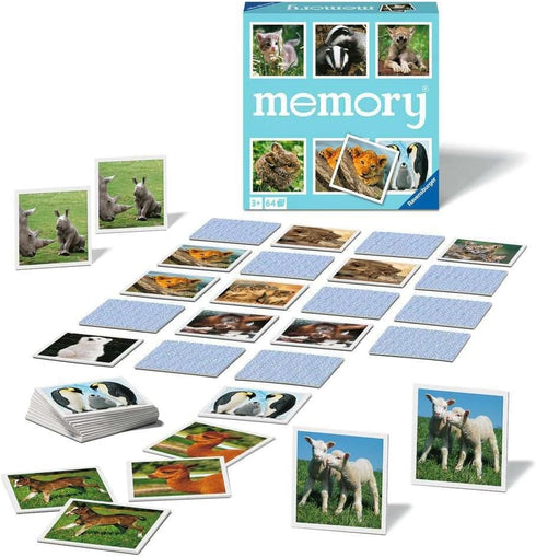 Ravensburger Animal Babies Memory Game - Engaging Picture Matching Game for Kids | Enhances Focus & Memory Skills | Fun for Family Game Night | Id...