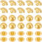 UNICRAFTALE 100Pcs 18mm Diameter 1-Hole Plating Acrylic Dome Shank Buttons Golden Half Round Sewing Buttons for Men Women DIY Shirt Woolen Coats S...
