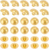 UNICRAFTALE 100Pcs 18mm Diameter 1-Hole Plating Acrylic Dome Shank Buttons Golden Half Round Sewing Buttons for Men Women DIY Shirt Woolen Coats S...