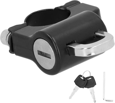 Ejoyous Helmet Lock, Universal Metal Motorcycle Safety Lock Helmet Lock Motorbike Parts with 2 Keys for 0.9?1.1in Handlebar of Motorcycles...