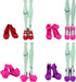 Barwa 10 Pairs Doll Shoes Accessories for Doll Fashion High Heels Sandals Boots Shoes Pack...