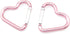 10pcs Heart-Shaped Aluminum Snap Hook Clip Key Holder, Keychain Clip (Light Pink)...