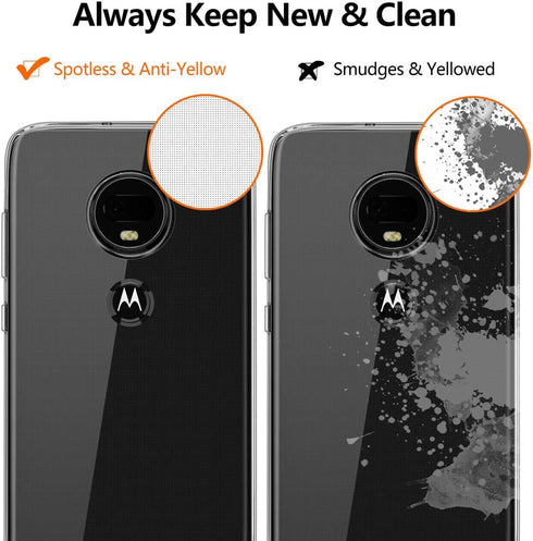 SNOSHO for Moto G7 Slim Phone Case,Thin TPU Silicone Soft Flexible Skin Gel Anti-Scratch Shockproof Protective Cases Cover for Motorola G7,Crystal...