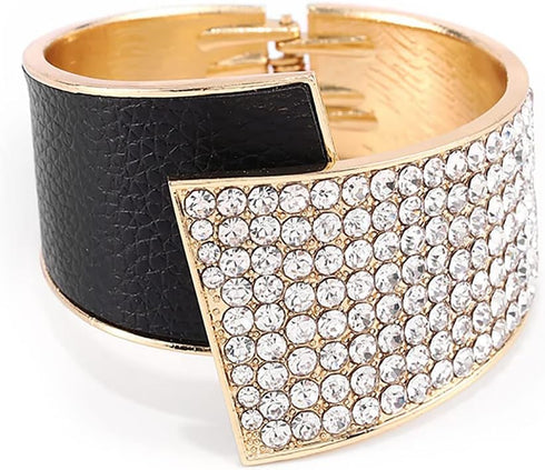 ELABEST Stylish Rhinestone Bracelet Cuff Bracelets Stretch Bracelets Sparkly Hand Chain Wedding Parties Jewelry Accessories for Women...