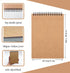 Generic 3 Pack Journal Mini Sketchbook A6, 160gsm Thick Drawing Paper, Thickened Bottom Pad, Top Spiral Mixed Media Sketch Book, Acid Free Waterco...