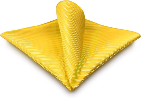 S&W SHLAX&WING Solid Color Yellow Golden Matching Pocket Square...