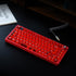 114 Keys Transparent Keycaps PC Cherry Profile Red Crystal Keycap Set Fit for Cherry Mx Switches Mechanical Keyboard...