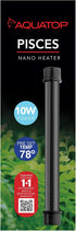Aquatop 10W Pisces Nano Heater - Fully Submersible for Nano Fish Tanks Up to 3 Gallons, Preset 78F Electric Thermostat, Heat-Resistant Water Heate...