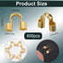 1 Box 600Pcs Wire Guardians Jewelry Wire Guard Loops Brass U Shaped Small Double Holes Gold Thread Wire Protectors for Jewelry Making Necklaces Br...