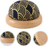 Round Pin Cushion, Wooden Base Cute Needle Pincushions Japanese Style Pin Cushions Needle Holders for Sewing Quilting Accessory or DIY Crafts.Blac...