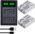 LP-E5 LPE5 LP E5 Battery and Smart LED Display Dual Channel Charger Compatible with Canon EOS Rebel XSi, Rebel T1i, Rebel XS, 1000D, 500D, 450D, K...