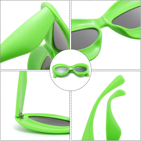 Long Keeper Sexy Lip Sunglasses - Unique Women Thick Frame Cat Eye Candy Color Punk Sun Glasses UV400...
