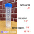 LAMPPE 10 Piece 50ml Plastic Vial Tube with Screw Caps, Graduated Leakproof Aquarium Water Test Tube Replacement Sample Vial Holder Container for ...
