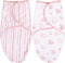 Biloban Swaddle Blankets for Baby Girl, Baby Swaddles 3-6 Months, Baby Swaddle Cotton, Newborn Swaddle, Baby Essentials, Lovely Pink Print, 2 Pack...