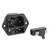 AC 250V 10A 2 in 1 Mount Inlet Module Plug Socket Power Entry Connector Male Blades with 10A Fuse and 18 AWG Extension Cable...