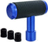 T Handle Shifter Car Knob, Joystick Style Alloy Cover with Leather Gear Stick Lever Shift Fit Most Automatic Manual Transmissions, Blue-Black...