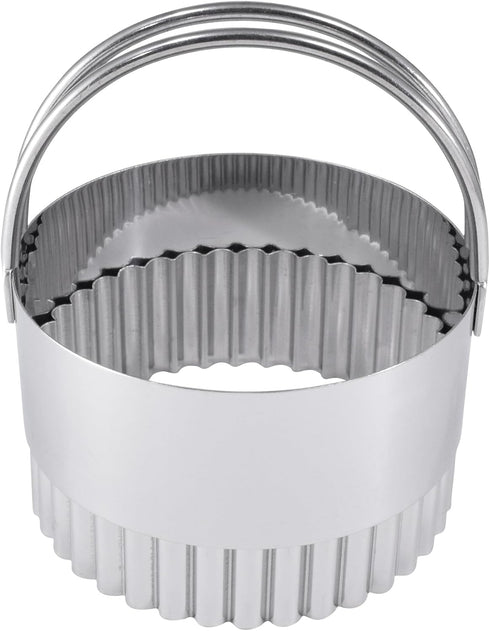 R&M International Stainless Steel 2-3/4" Round Fluted Biscuit Cutter with Handle, 1-Piece...