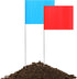 Marking Flags, Red&Blue Marker Flags for Lawn, 15x4x5 Inch Landscape Flags, Irrigation Flags, Lawn Flags, Yard Marking Flags, Survey Flags, Sprink...