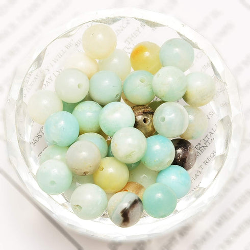 200pcs 4mm Loose Beads for Jewelry Making, Natural Semi Precious Beads Round Smooth Gemstones Spacer Beads Charms for Necklaces Bracelets (Mixedco...