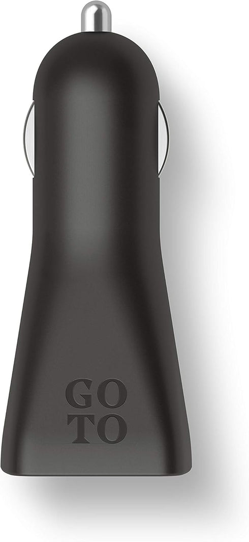 GoTo Dual USB Car Charger, Dual Port Fast USB A for iPhone 13 12 11 Pro max XR Xs SE iPad, Galaxy S21 S20 S10 Plus Ultra Note 20, Pixel 6 5 4, USB...