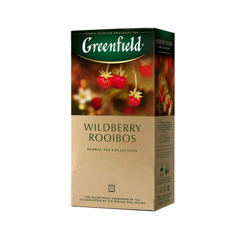 Greenfield Wildberry Rooibos Herbal Tea Fruit & Herbal Collection 25 Teabags The Execptional Freshness Of Tea Is Guranteed By The Special Foil Sac...