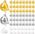 1 Box 40Pcs Earring Converter Brass Clip on Earrings & 40Pcs Ear Cushions Gold Silver Non-Pierced Earrings Components with Loop Jewelry Findings f...