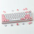Hyekit PBT Keycaps - XDA Keycaps, 137 Keys Pink Rabbit Keycap Set, Dye-Sublimation Cute Keycaps for Cherry Gateron MX Switches 100%, 75%, 65%, 60%...