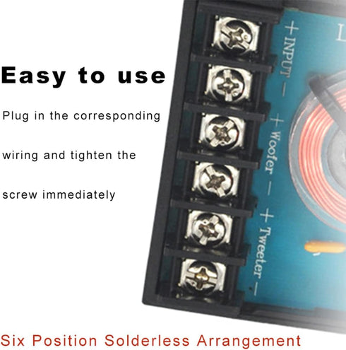 2 Way Crossover for Speaker, WEAH-2001 2pcs Speaker Frequency Divider 2 Way Car Audio Speakers Two Crossover Divider Crossover Filter...